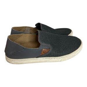Olukai Pehuea Dark Grey Loafers women’s size 8.5